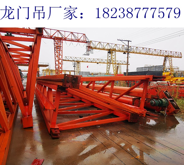 內蒙古包頭龍門吊出租廠家100t龍門吊軌道滑線安裝