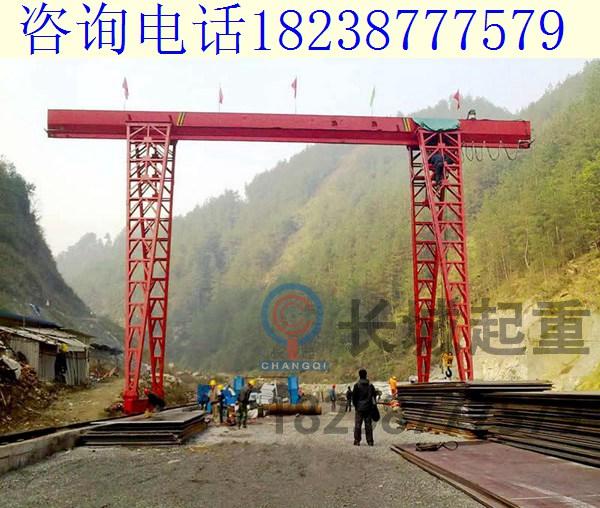 湖南衡陽關于10噸單梁龍門吊的參數(shù)和結構